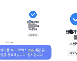 6.18 한*기 고객님 아이폰16프로맥스256GB 매입완료